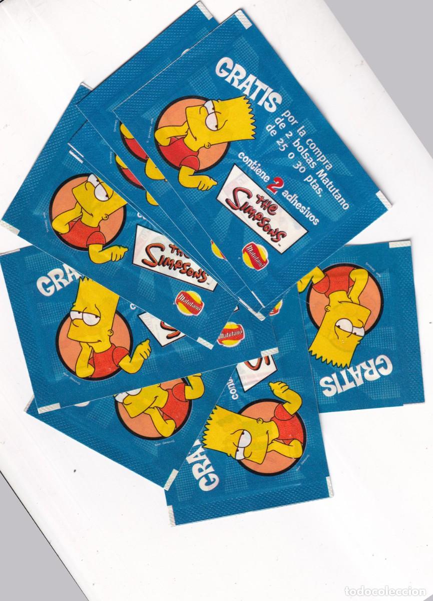 Pegatinas de colecci&oacute;n: Antiguo Lote de 10 sobres sin Abrir de Cromos THE SIMPSONS Publicidad Premium de MATUTANO - A&ntilde;o 2000