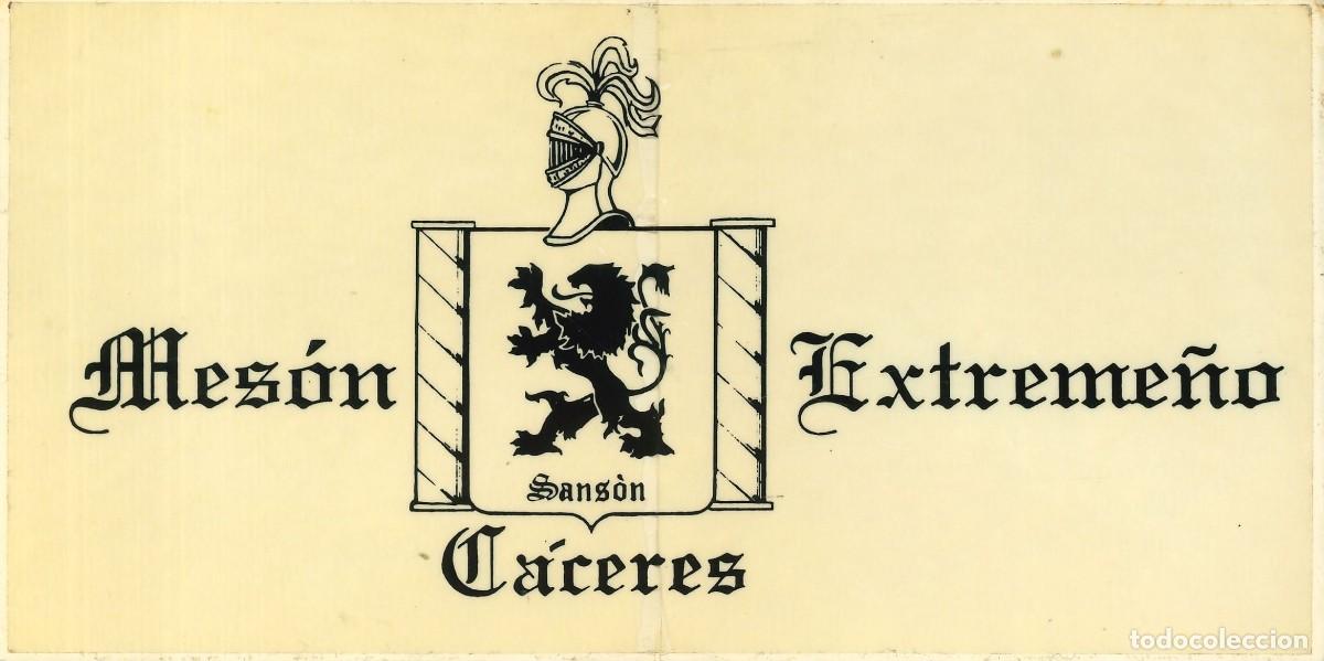 Pegatinas de colecci&oacute;n: PEGATINA - ADHESIVO - RESTAURACION - MESON EXTREME&Ntilde;O - SANSON (CACERES)