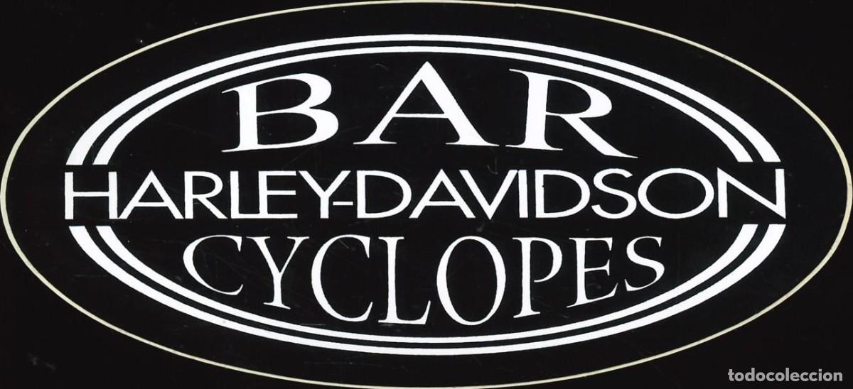 Pegatinas de colecci&oacute;n: PEGATINA - ADHESIVO - RESTAURACION - BAR HARLEY DAVIDSON - CYCLOPES