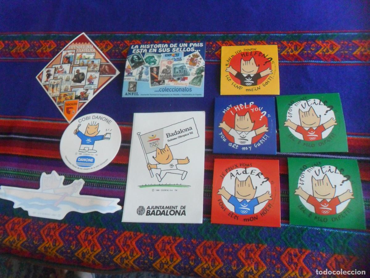 Pegatinas de colecci&oacute;n: 10 PEGATINAS COBI MASCOTA JUEGOS OL&Iacute;MPICOS OLIMPIADA BARCELONA 1992 MARISCAL DANONE TABACALERA ANFIL