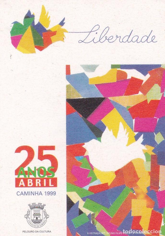 Pegatinas de colecci&oacute;n: PEGATINA 25 ANOS ABRIL. CAMINHA 1999 (PORTUGAL) - ANIVERSARIO REVOLUCI&Oacute;N CLAVELES