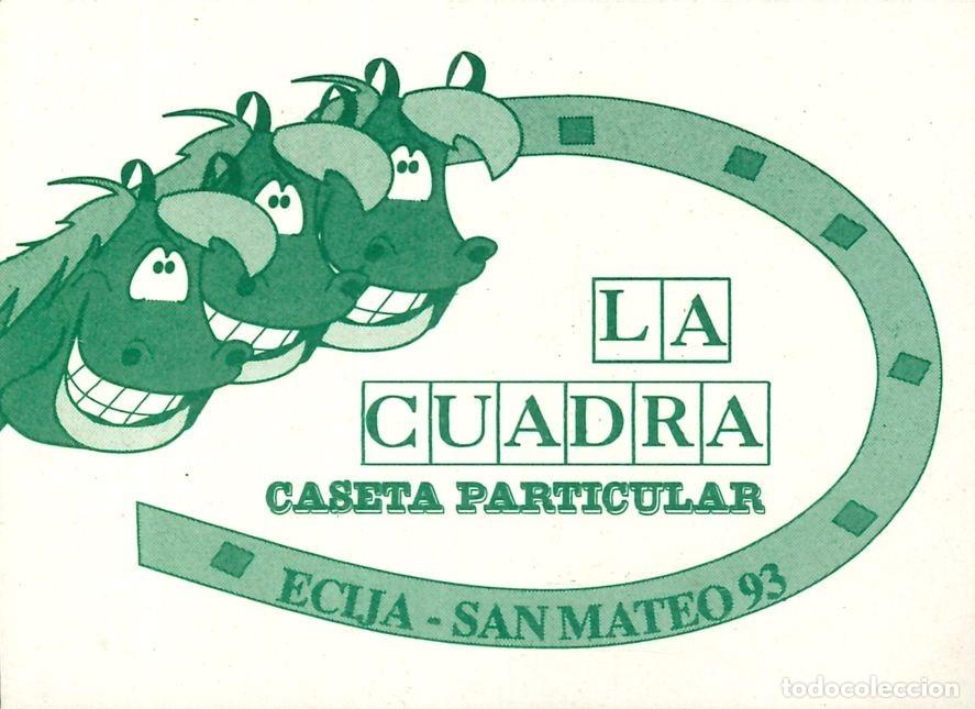 Pegatinas de colecci&oacute;n: PEGATINA - ADHESIVO - RESTAURACION - CASETA PARTICULAR LA CUADRA - FERIA SAN MATEO 1993 (ECIJA)