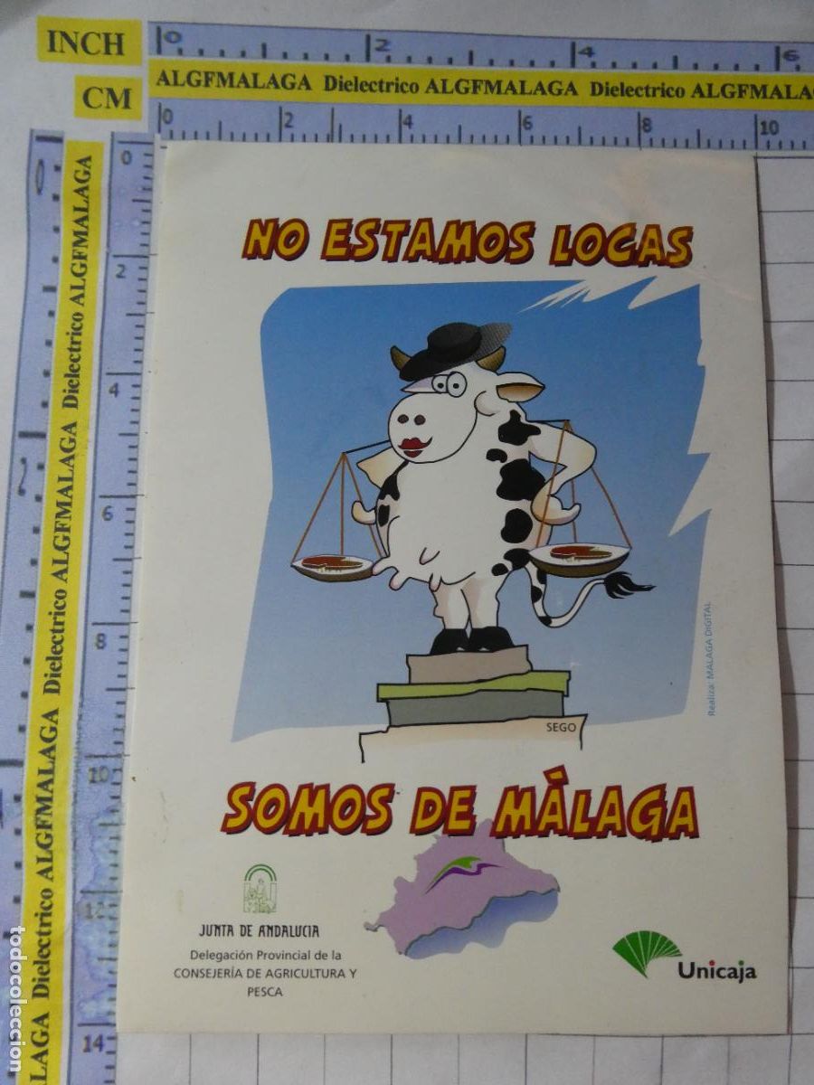 Pegatinas de colecci&oacute;n: PEGATINA DE VACAS DE M&Aacute;LAGA VACA CENACHERO LECHE QUESO. 215