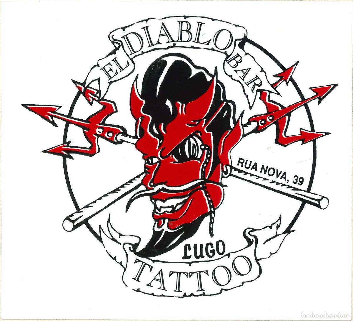 Pegatinas de colecci&oacute;n: PEGATINA - ADHESIVO - RESTAURACION - BAR EL DIABLO - TATTOO (LUGO)