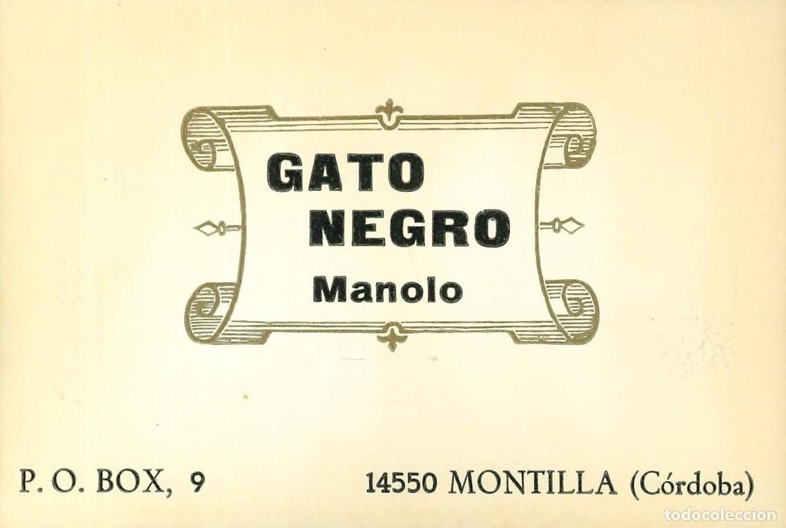 Pegatinas de colecci&oacute;n: PEGATINA - ADHESIVO - RESTAURACION - GATO NEGRO MANOLO - MONTILLA (CORDOBA)