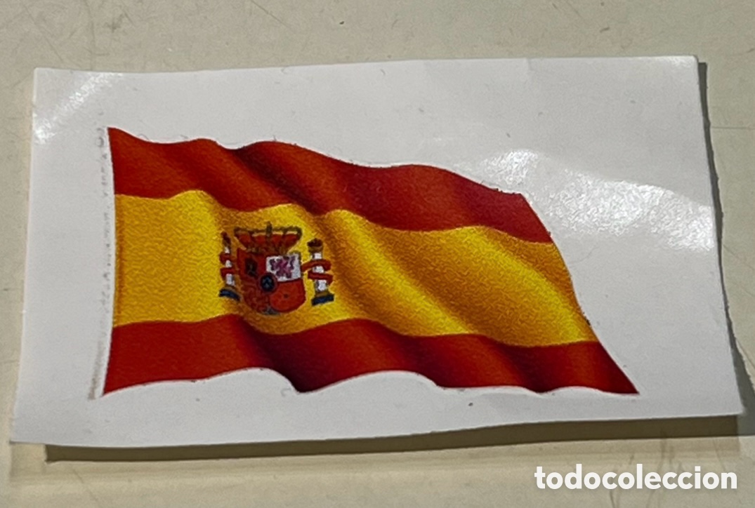 Pegatinas de colecci&oacute;n: Pegatina. Bandera de Espa&ntilde;a ondeante.