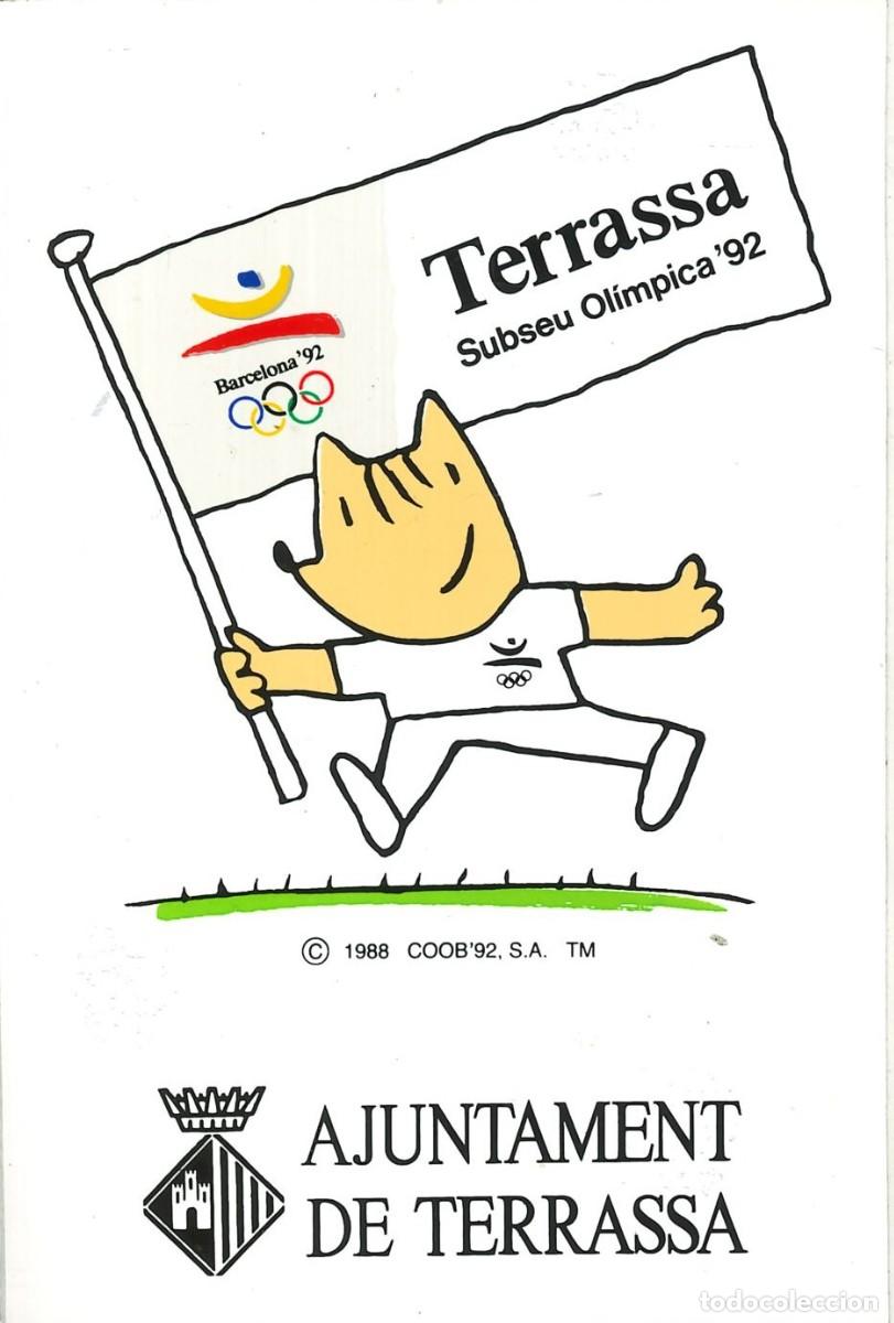 Pegatinas de colecci&oacute;n: PEGATINA - ADHESIVO - OLIMPIADAS BARCELONA 92 - 1992 - AJUNTAMENT DE TERRASSA - SUBSEU OL&Iacute;MPICA'92