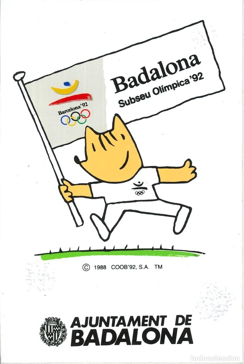 Pegatinas de colecci&oacute;n: PEGATINA - ADHESIVO - OLIMPIADAS BARCELONA 92 - 1992 - AJUNTAMENT DE BADALONA - SUBSEU OL&Iacute;MPICA'92