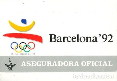 Pegatinas de colecci&oacute;n: PEGATINA - ADHESIVO - OLIMPIADAS BARCELONA 92 - 1992 - LA UNION Y EL FENIX - SEGUROS
