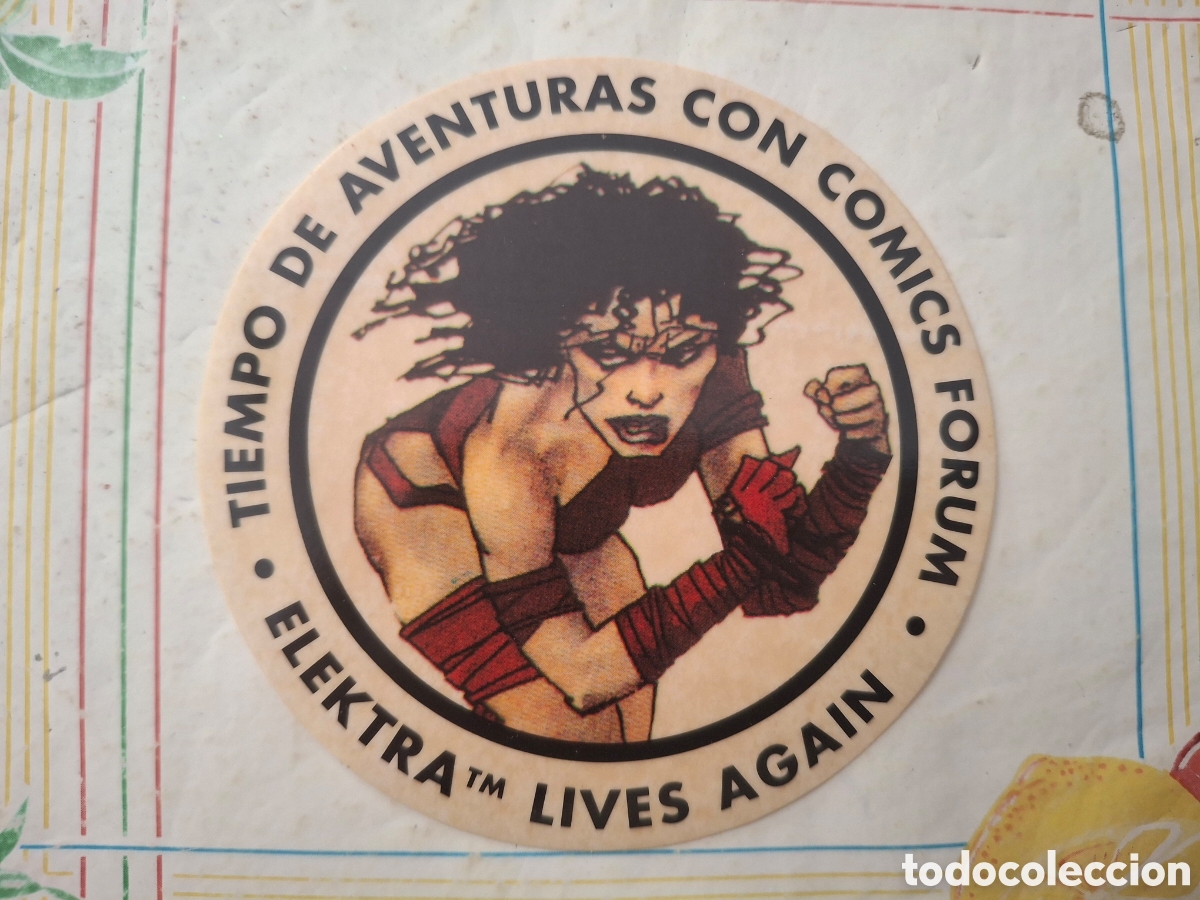 Pegatinas de colecci&oacute;n: Pegatina - Adhesivo - Comics Forum - Elektra - Frank Miller - A&ntilde;os 80