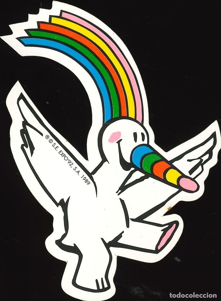 Pegatinas de colecci&oacute;n: PEGATINA - ADHESIVO - EXPO 92 SEVILLA - 1992 - MASCOTA OFICIAL CURRO (10 x 19)