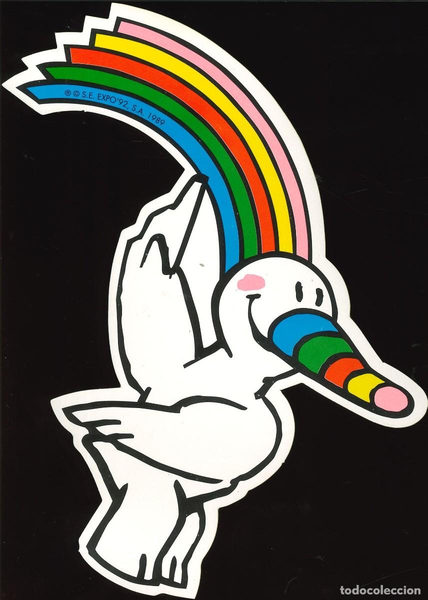 Pegatinas de colecci&oacute;n: PEGATINA - ADHESIVO - EXPO 92 SEVILLA - 1992 - MASCOTA OFICIAL CURRO (6 x 9)