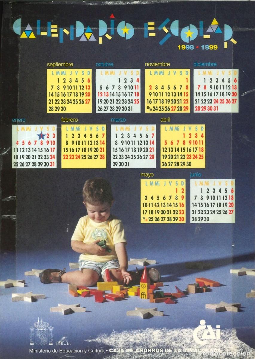 Pegatinas de colecci&oacute;n: PEGATINA - ADHESIVO - CALENDARIO - 1998-1999 - ESCOLAR - CAI