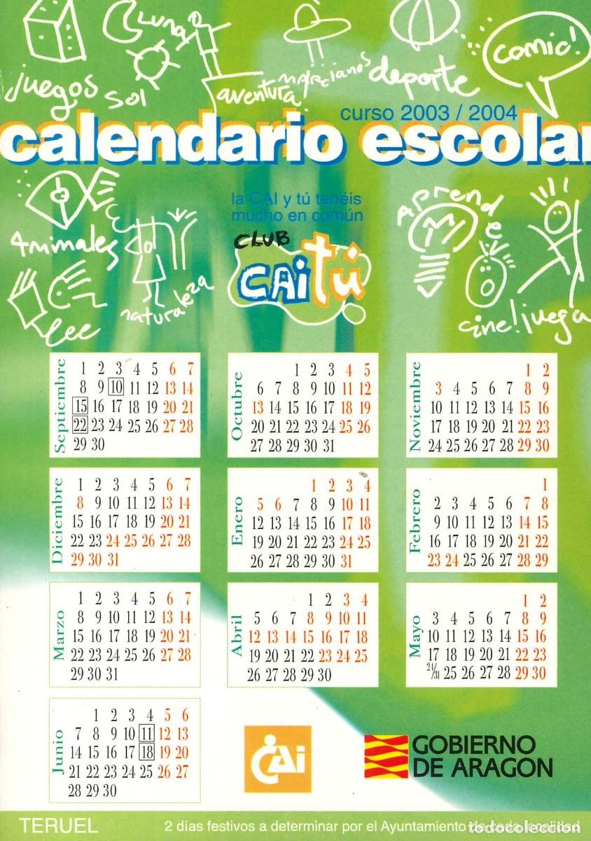 Pegatinas de colecci&oacute;n: PEGATINA - ADHESIVO - CALENDARIO - 2003-2004 - ESCOLAR - CAI