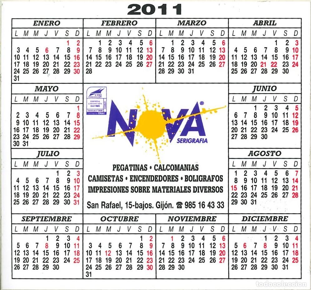 Pegatinas de colecci&oacute;n: PEGATINA - ADHESIVO - CALENDARIO - 2011 - NOVA SERIGRAFIA - GIJ&Oacute;N (ASTURIAS)
