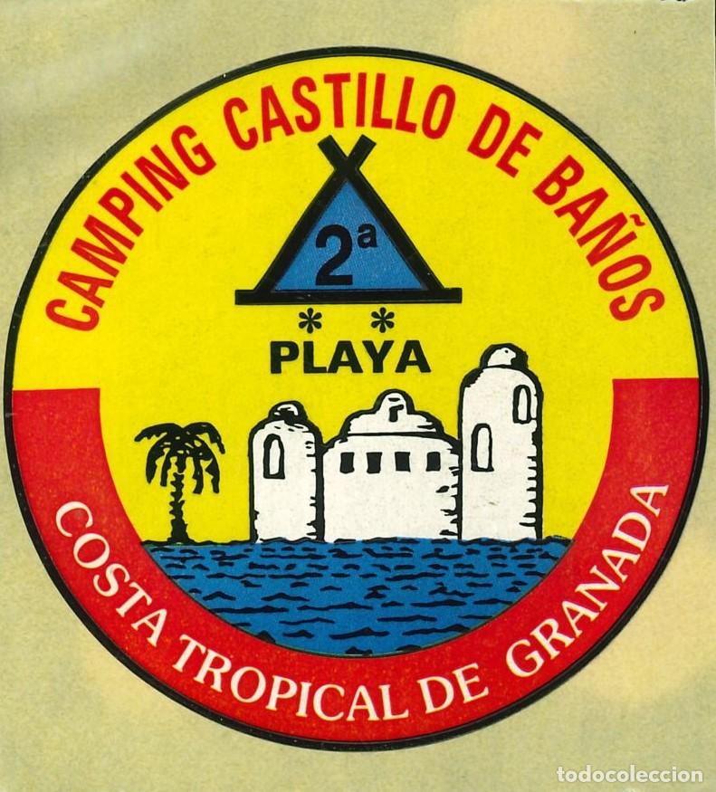 Pegatinas de colecci&oacute;n: PEGATINA - ADHESIVO - CAMPING - ANDALUCIA - CASTILLO DE BA&Ntilde;OS - COSTA TROPICAL DE GRANADA