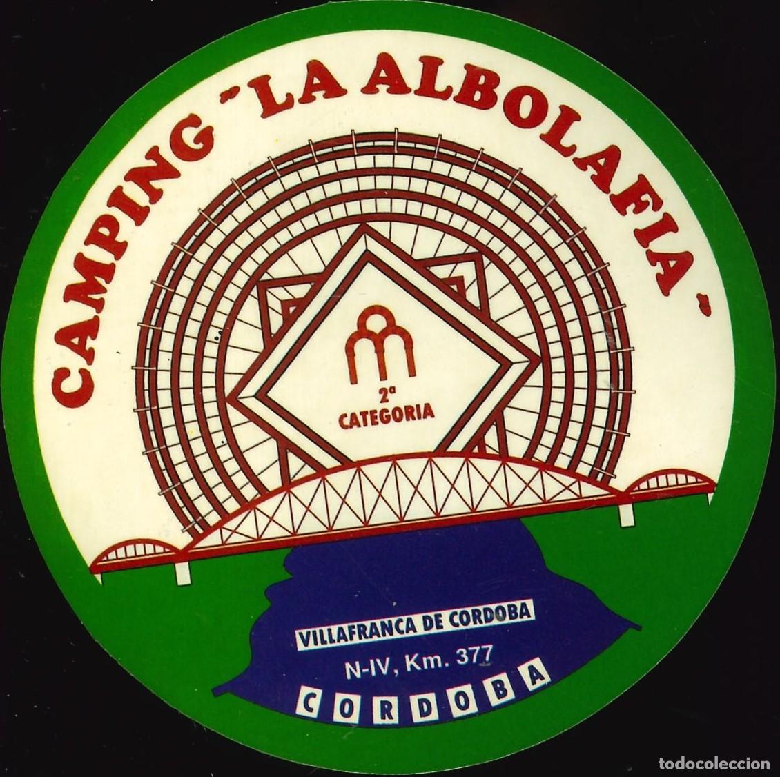 Pegatinas de colecci&oacute;n: PEGATINA - ADHESIVO - CAMPING - ANDALUCIA - LA ALBOLAFIA - VILLAFRANCA (CORDOBA)
