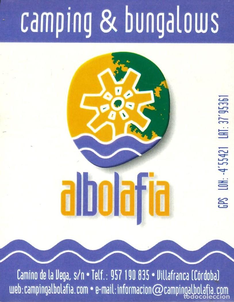Pegatinas de colecci&oacute;n: PEGATINA - ADHESIVO - CAMPING - ANDALUCIA - LA ALBOLAFIA - VILLAFRANCA (CORDOBA)