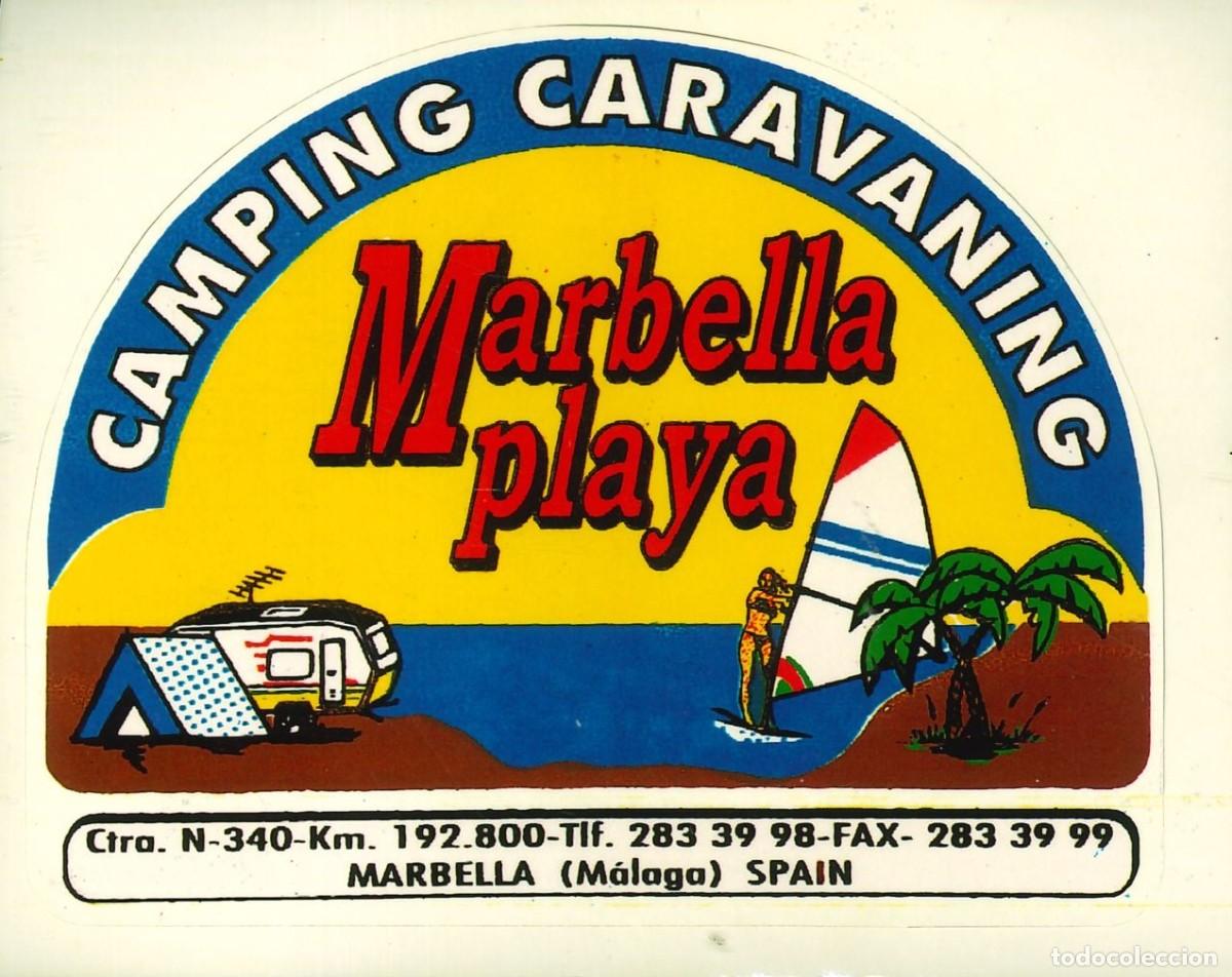 Pegatinas de colecci&oacute;n: PEGATINA - ADHESIVO - CAMPING - ANDALUCIA - MARBELLA PLAYA - MARBELLA (MALAGA)