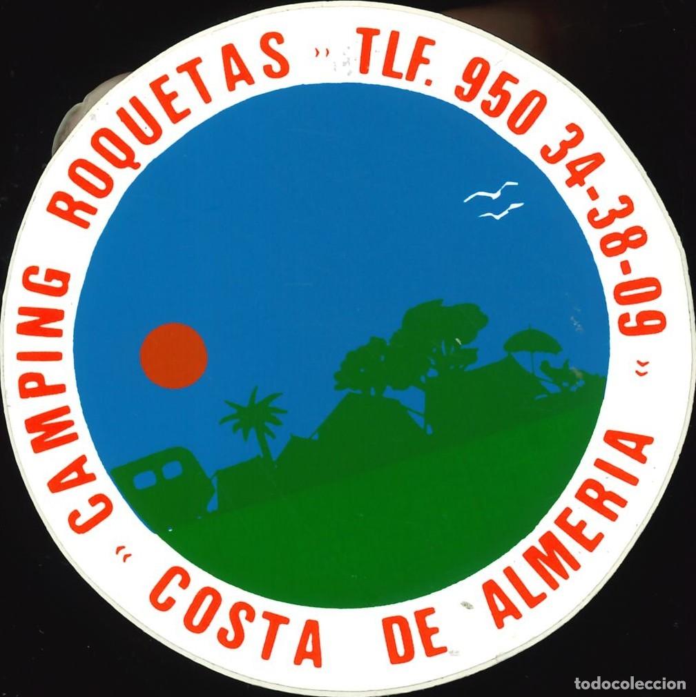 Pegatinas de colecci&oacute;n: PEGATINA - ADHESIVO - CAMPING - ANDALUCIA - ROQUETAS - COSTA DE ALMERIA