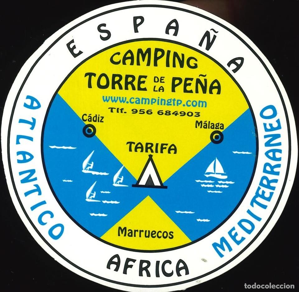 Pegatinas de colecci&oacute;n: PEGATINA - ADHESIVO - CAMPING - ANDALUCIA - TORRE DE LA PE&Ntilde;A - TARIFA (CADIZ)