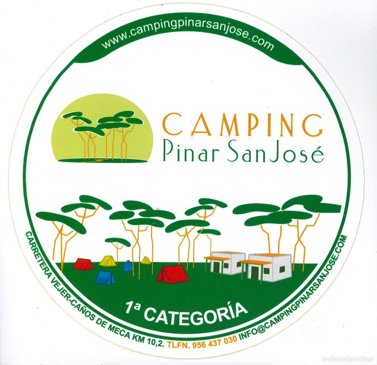 Pegatinas de colecci&oacute;n: PEGATINA - ADHESIVO - CAMPING - ANDALUCIA - PINAR DE SAN JOSE - ZAHORA (CADIZ)