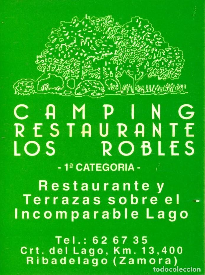 Pegatinas de colecci&oacute;n: PEGATINA - ADHESIVO - CAMPING - CASTILLA Y LEON - RESTAURANTE LOS ROBLES - RIBADELAGO (ZAMORA)