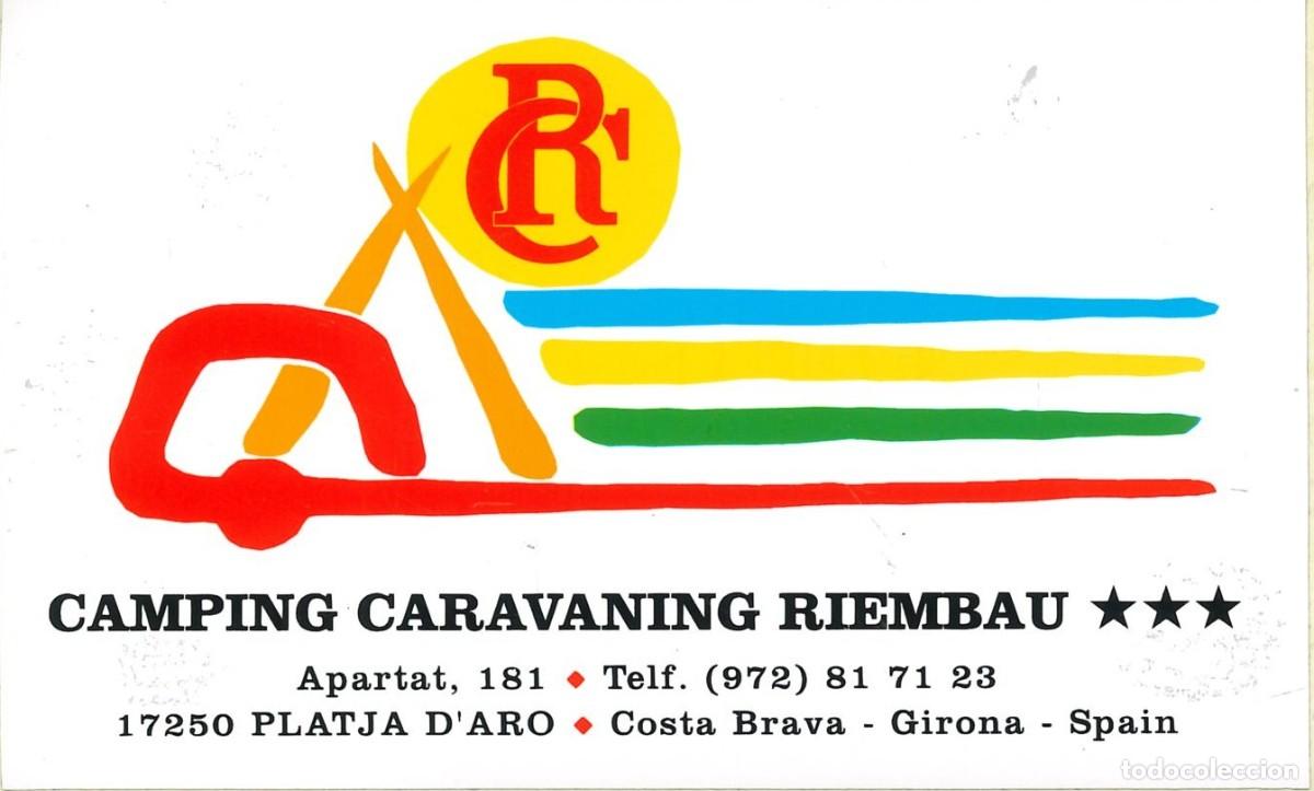Pegatinas de colecci&oacute;n: PEGATINA - ADHESIVO - CAMPING - CATALU&Ntilde;A - CARAVANING RIEMBAU - PLATJA DE ARO (TARRAGONA)