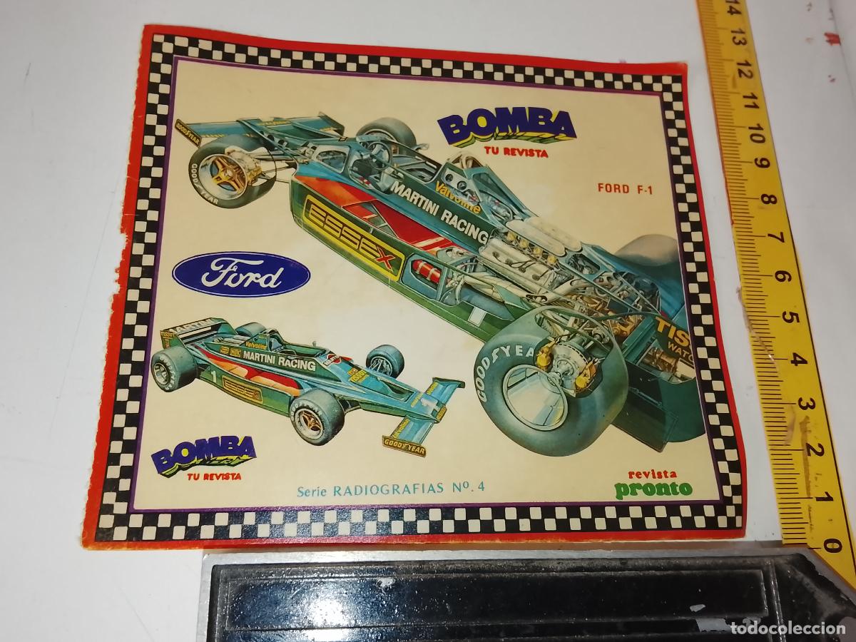 Pegatinas de colecci&oacute;n: pegatina coche ford revista pronto bomba - SIN TRASERA