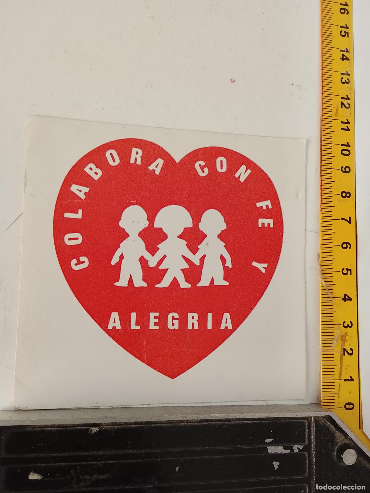 Pegatinas de colecci&oacute;n: PEGATINA ANTIGUA DONATIVOS COLABORA CON FE Y ALEGRIA ONG