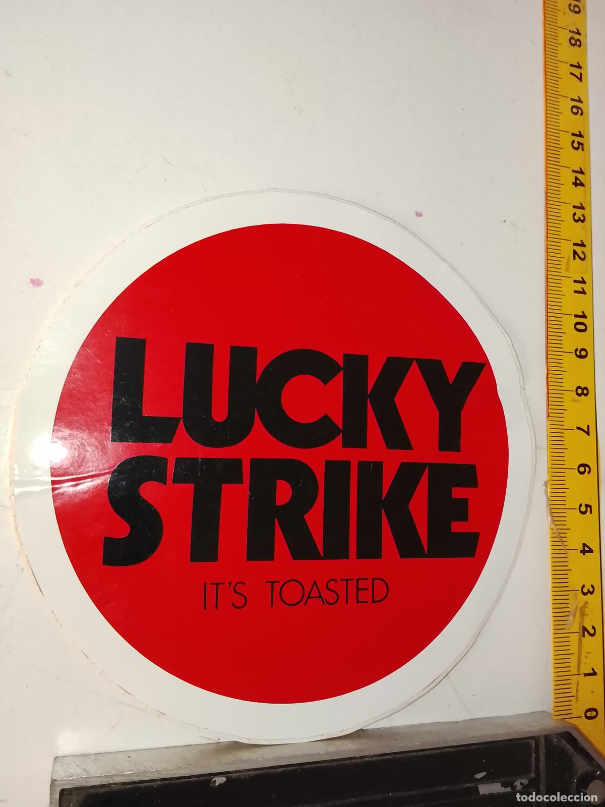 Pegatinas de colecci&oacute;n: PEGATINA ANTIGUA TABACO LUCKY STRIKE