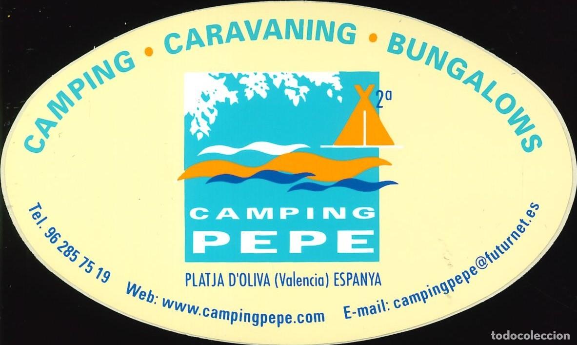 Pegatinas de colecci&oacute;n: PEGATINA - ADHESIVO - CAMPING - COMUNIDAD VALENCIANA - PEPE - PLATJA DE OLIVA (VALENCIA)