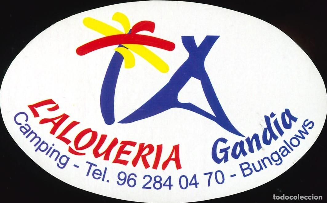 Pegatinas de colecci&oacute;n: PEGATINA - ADHESIVO - CAMPING - COMUNIDAD VALENCIANA - L'ALQUERIA (VALENCIA)