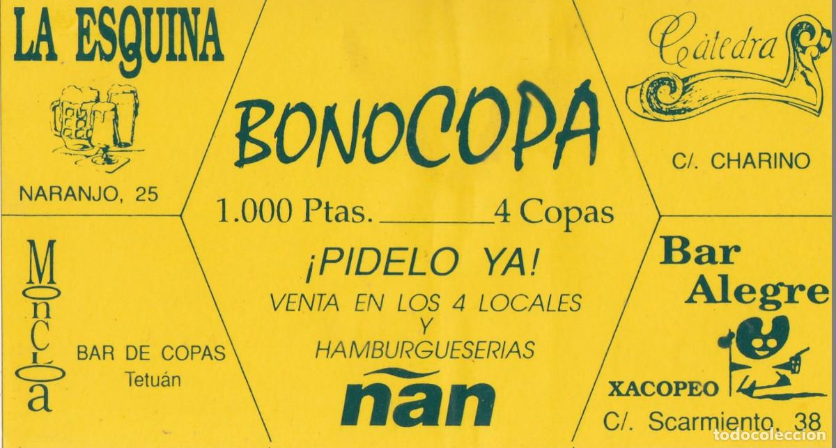 Pegatinas de colecci&oacute;n: PEGATINA BONOCOPA - LA ESQUINA. MONCLOA. CATEDRA. BAR ALEGRE XACOPEO. &Ntilde;AN