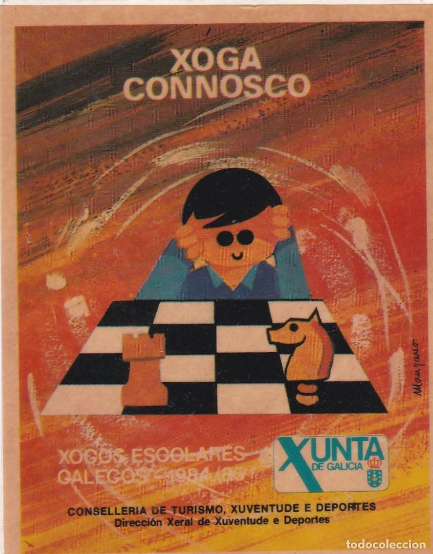 Pegatinas de colecci&oacute;n: PEGATINA XOGA CONNOSCO. XOGOS ESCOLARES GALEGOS 1984/85. XUNTA DE GALICIA - AJEDREZ