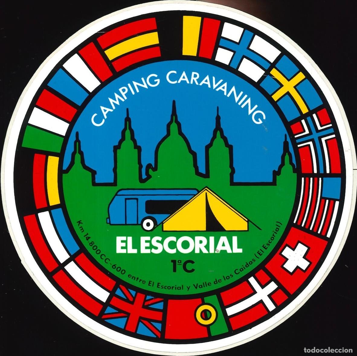 Pegatinas de colecci&oacute;n: PEGATINA - ADHESIVO - CAMPING - COMUNIDAD MADRID - EL ESCORIAL (MADRID)
