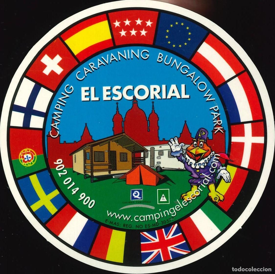 Pegatinas de colecci&oacute;n: PEGATINA - ADHESIVO - CAMPING - COMUNIDAD MADRID - BUNGALOW PARK - SAN LORENZO EL ESCORIAL (MADRID)