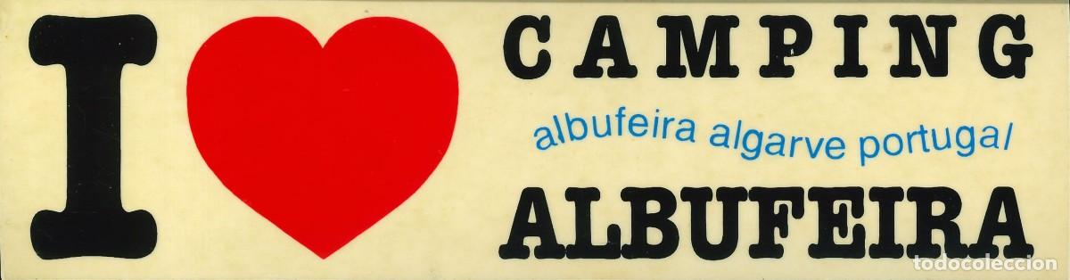 Pegatinas de colecci&oacute;n: PEGATINA - ADHESIVO - CAMPING - PORTUGAL - I LOVE ALBUFEIRA (ALGARVE)