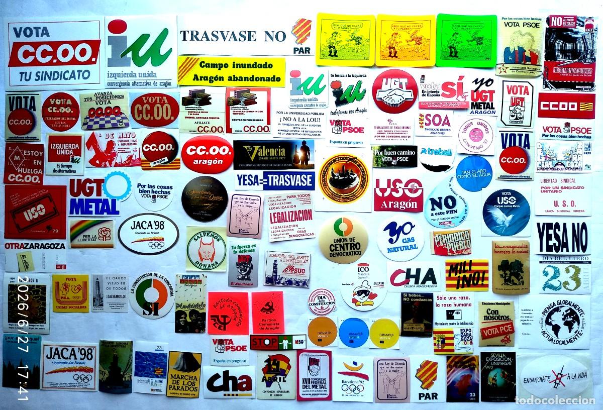 Adesivi di collezione: 100 PEGATINAS, POL&Iacute;TICAS Y REIVINDICATIVAS.