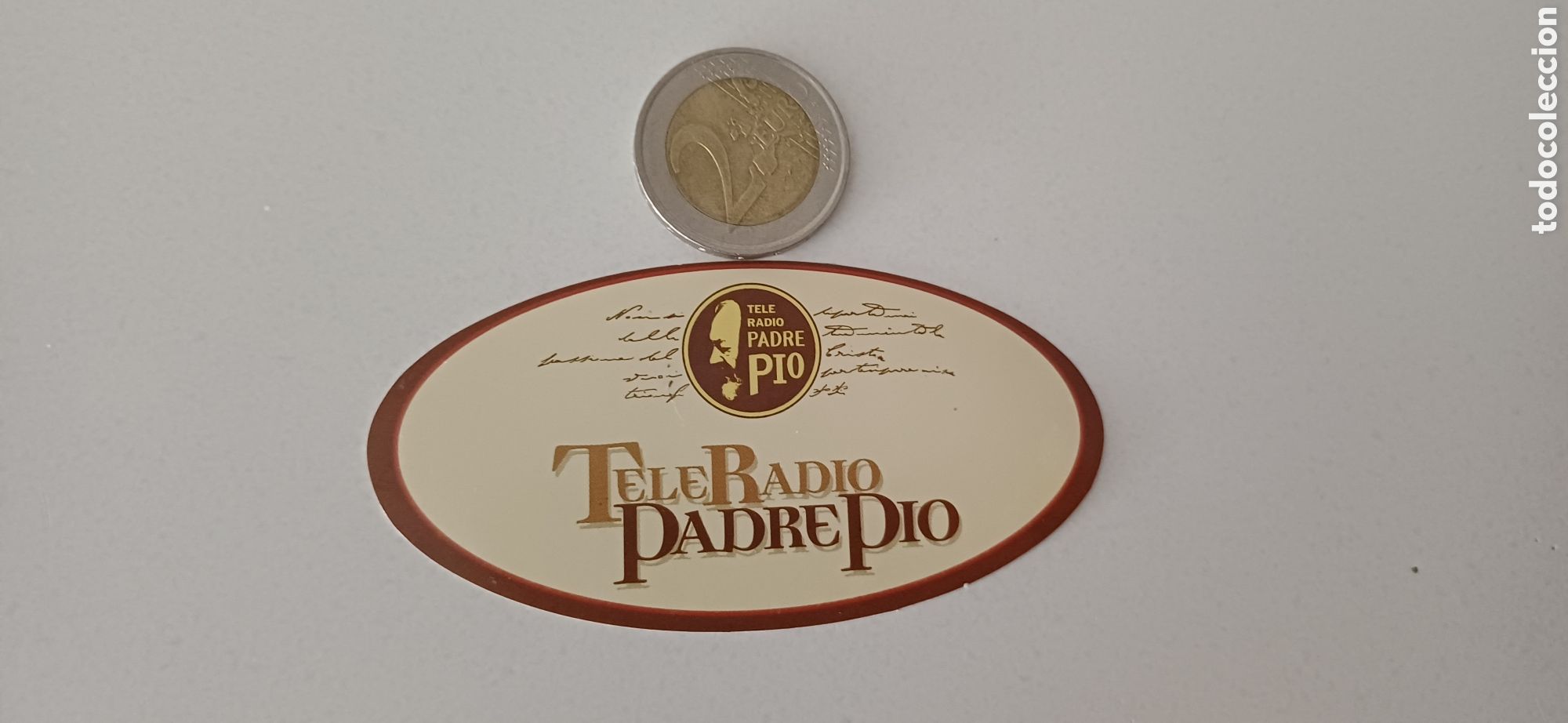 Pegatinas de colecci&oacute;n: Pegatina Tele Radio Pio Italia Iglesia tv televisi&oacute;n