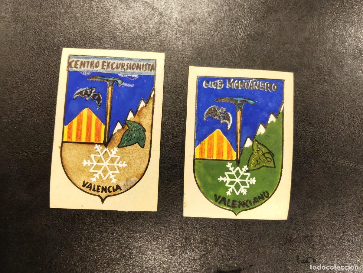 Pegatinas de colecci&oacute;n: 2 PEGATINAS ADHESIVOS CENTRO EXCURSIONISTA DE VALENCIA - CLUB DE MONTA&Ntilde;ISMO