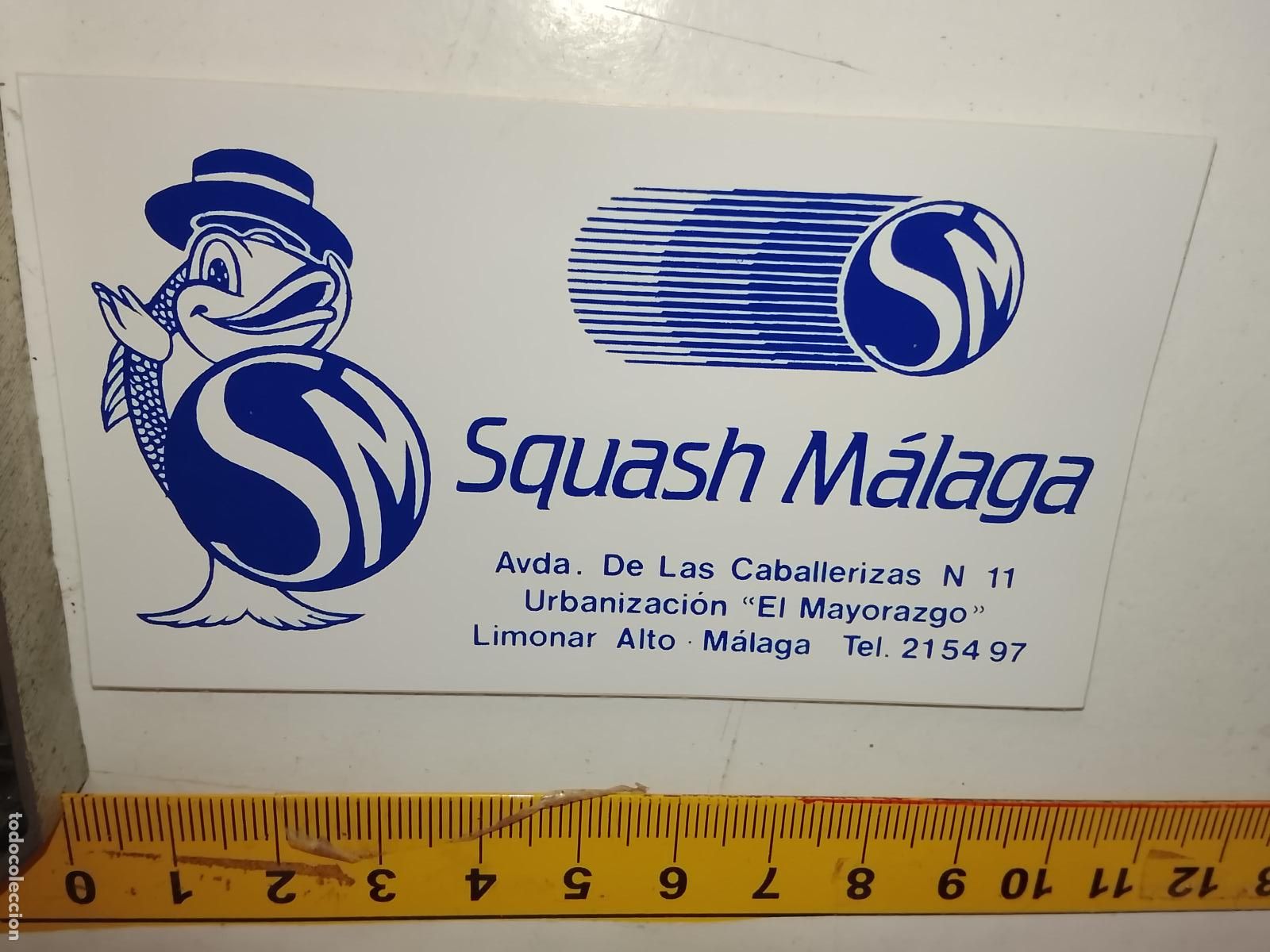 Collection stickers: PEGATINA AHDESIVA ANTIGUA SQUASH MALAGA LIMONAR ALTO