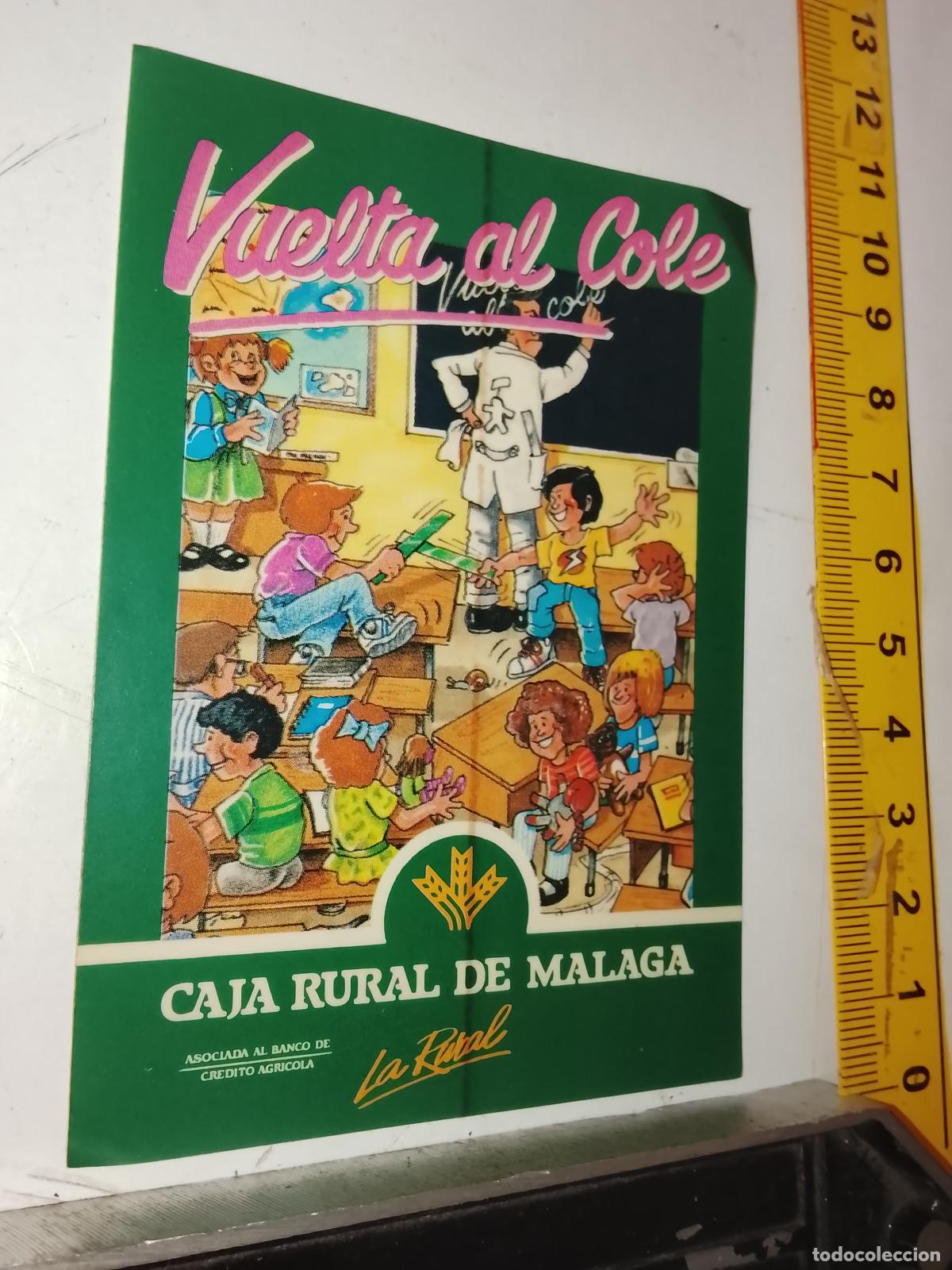 Pegatinas de colecci&oacute;n: PEGATINA AHDESIVA ANTIGUA - VUELTA AL COLE CAJA RURAL DE MALAGA