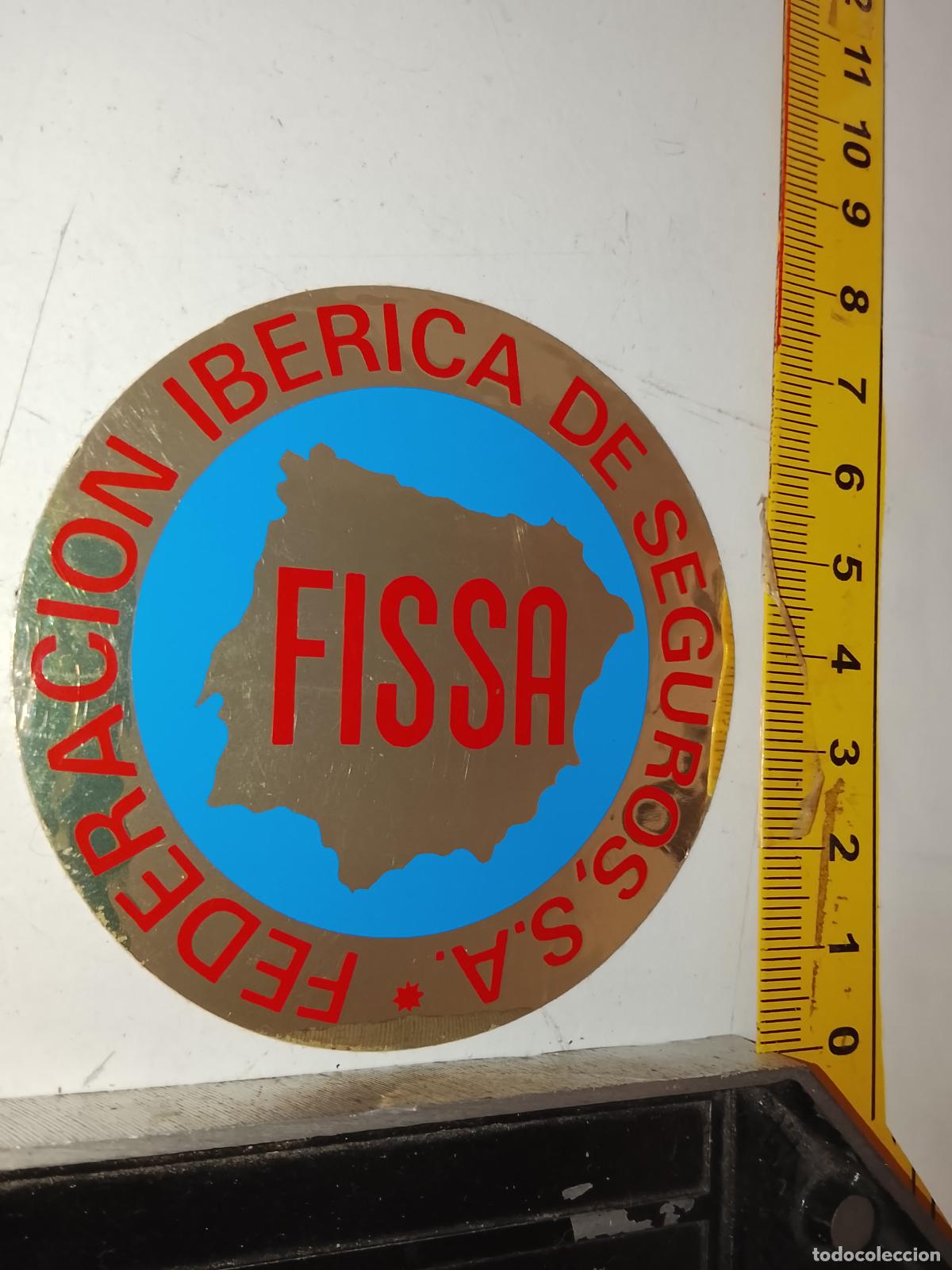 Pegatinas de colecci&oacute;n: PEGATINA AHDESIVA ANTIGUA - FEDERACION IBERICA DE SEGUROS , FISSA