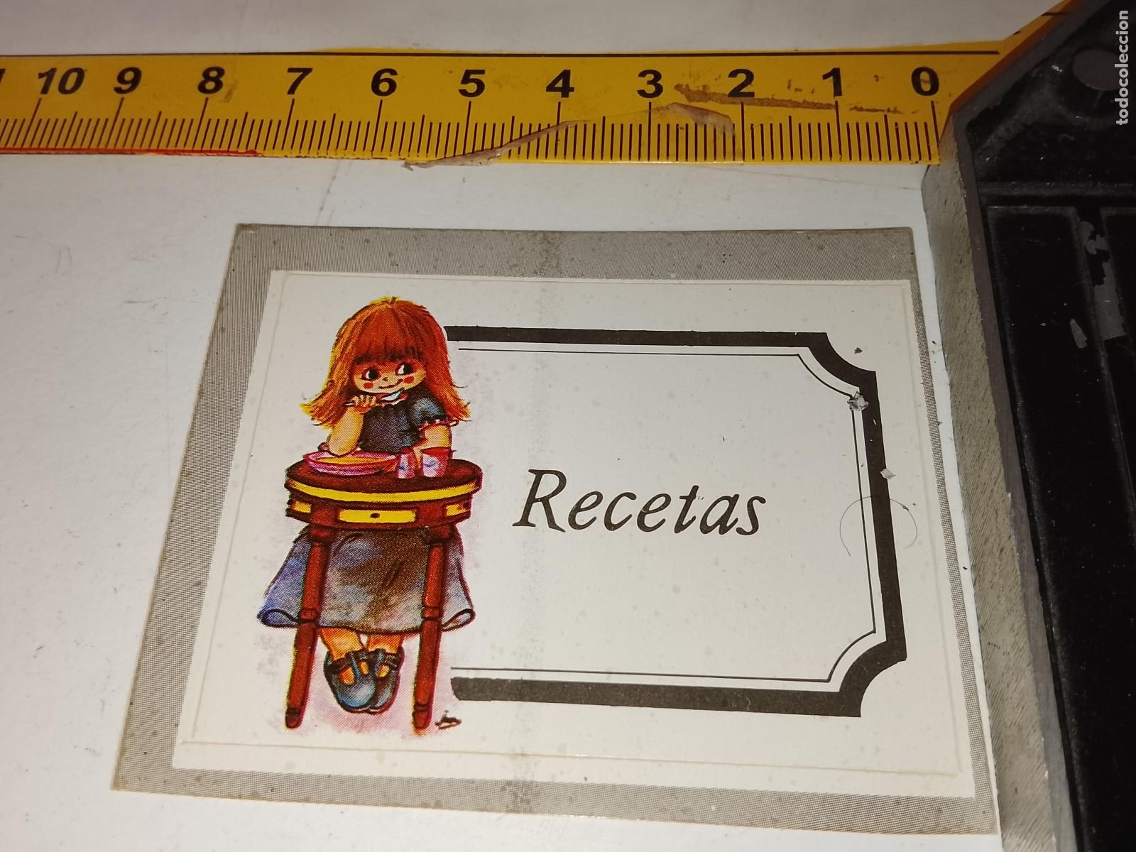 Pegatinas de colecci&oacute;n: PEGATINA AHDESIVA ANTIGUA - RECETAS