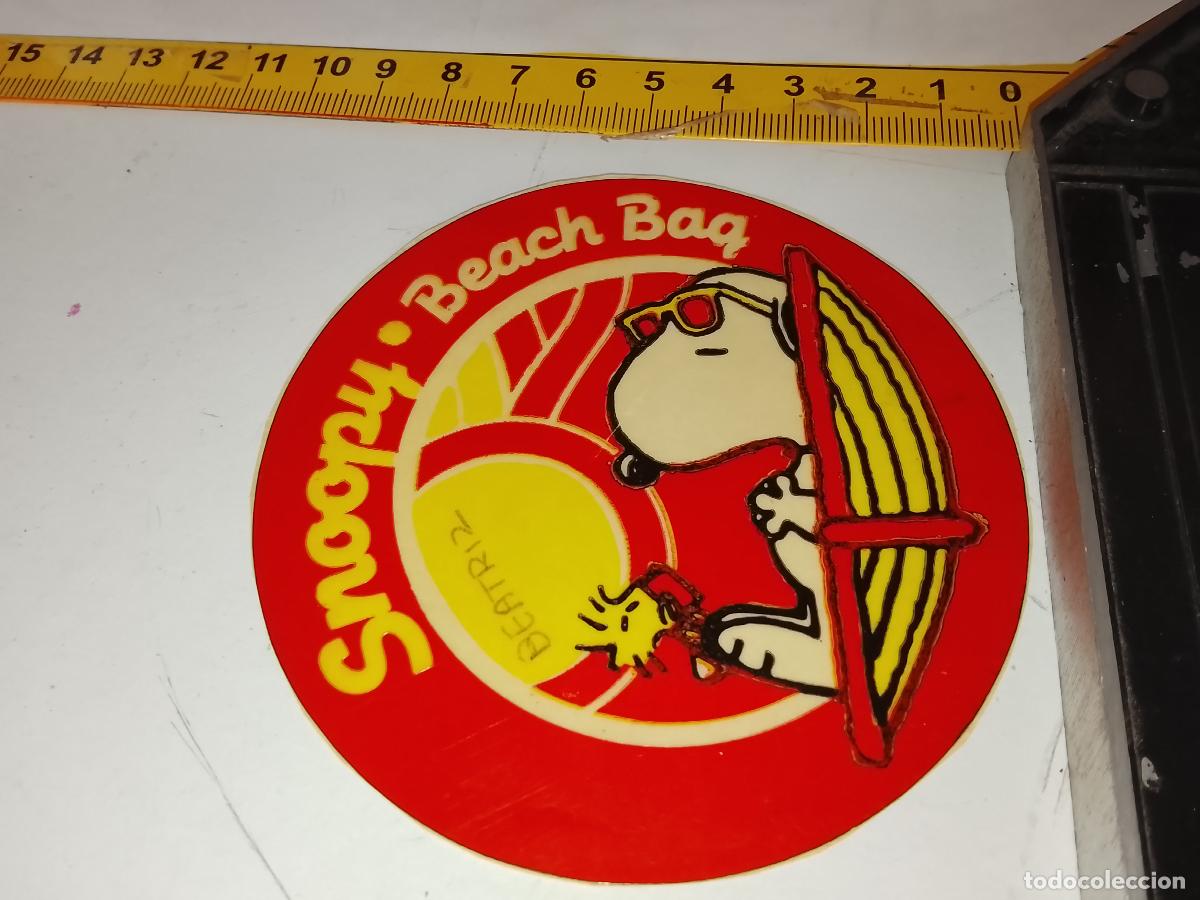 Pegatinas de colecci&oacute;n: PEGATINA AHDESIVA ANTIGUA - SNOOPY ESCRITO NOMBRE BEATRIZ