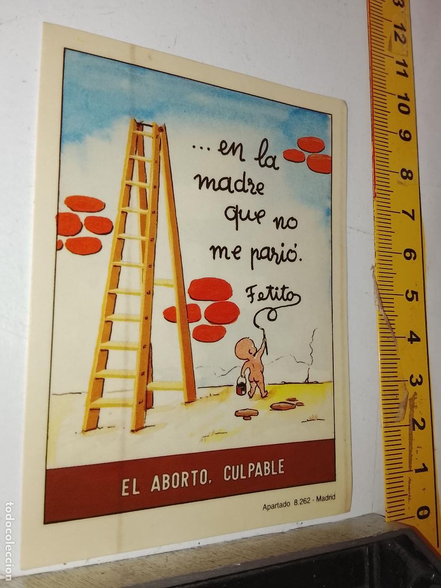 Pegatinas de colecci&oacute;n: PEGATINA AHDESIVA ANTIGUA - ABORTO