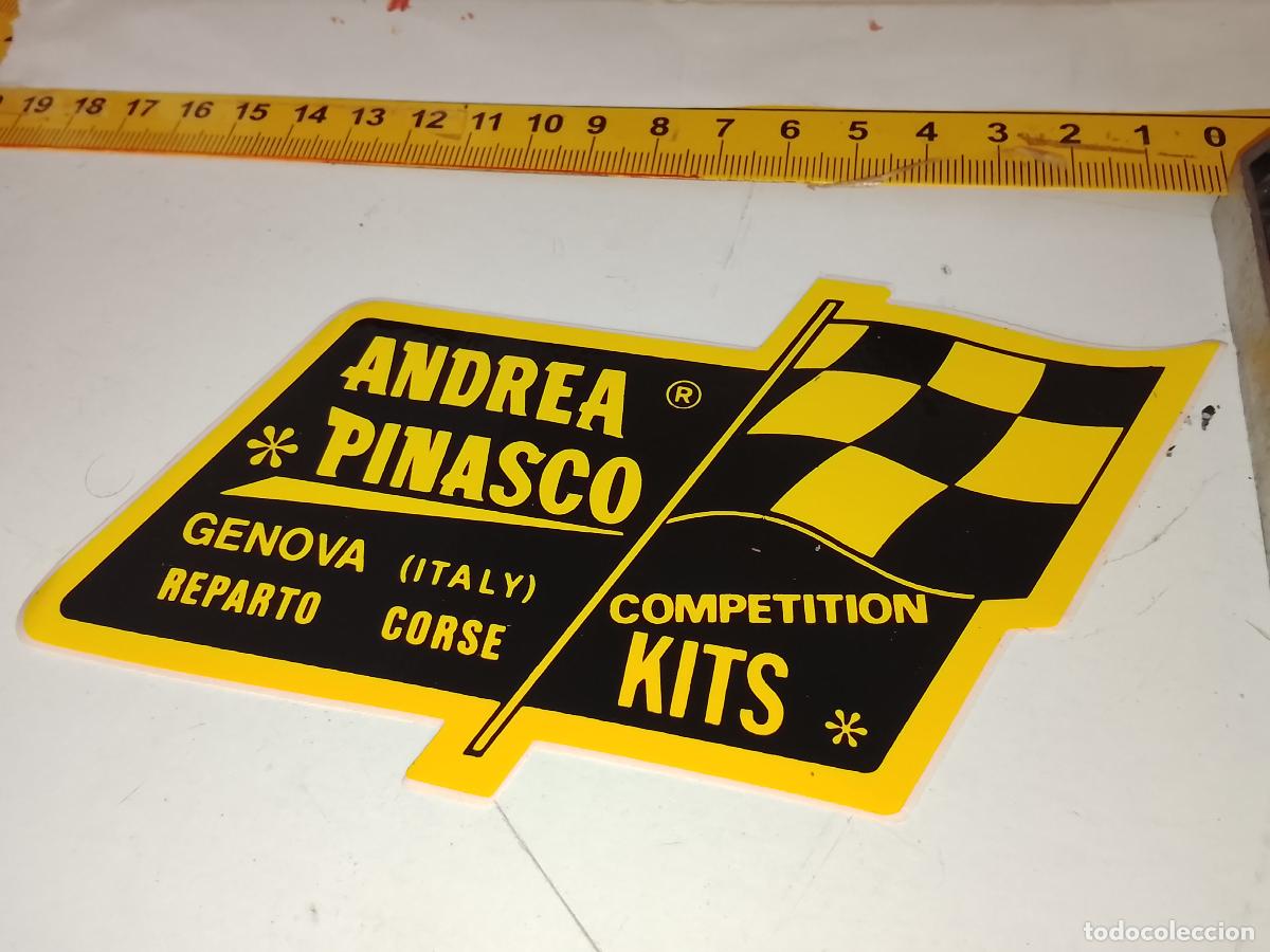 Pegatinas de colecci&oacute;n: PEGATINA AHDESIVA ANTIGUA - ANDREA PINASCO GENOVA ITALIA REPARTO CORSE COMPETICION KITS