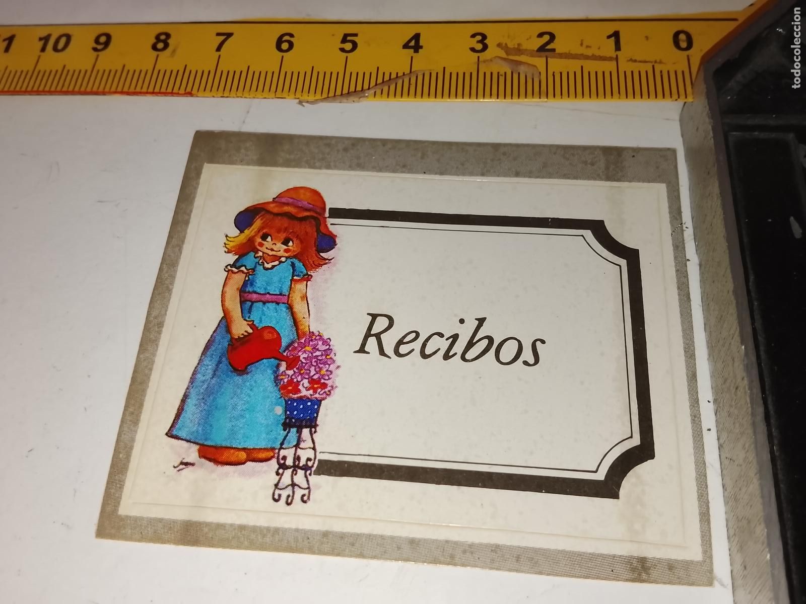 Pegatinas de colecci&oacute;n: PEGATINA AHDESIVA ANTIGUA - RECIBOS