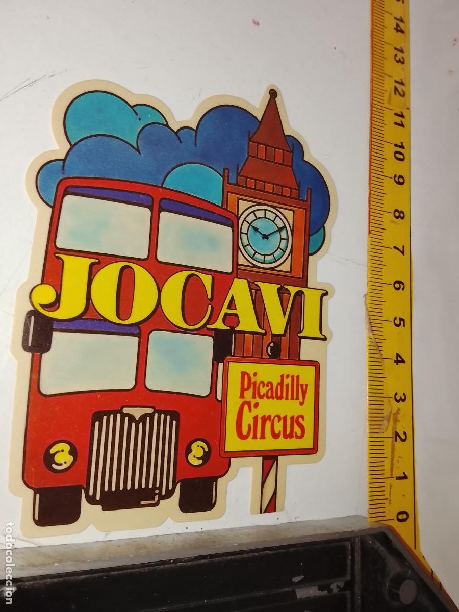 Pegatinas de colecci&oacute;n: PEGATINA AHDESIVA ANTIGUA - JOCAVI PICADILLY CIRCUS CIRCO